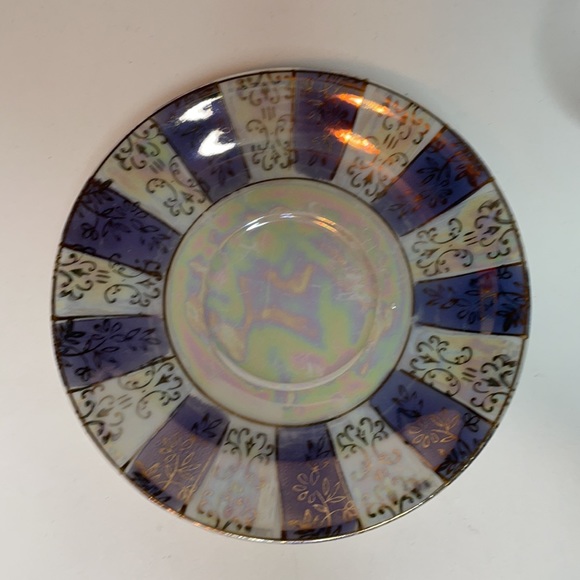 Iridescent tea cup and saucer set Japan - Picture 4 of 6